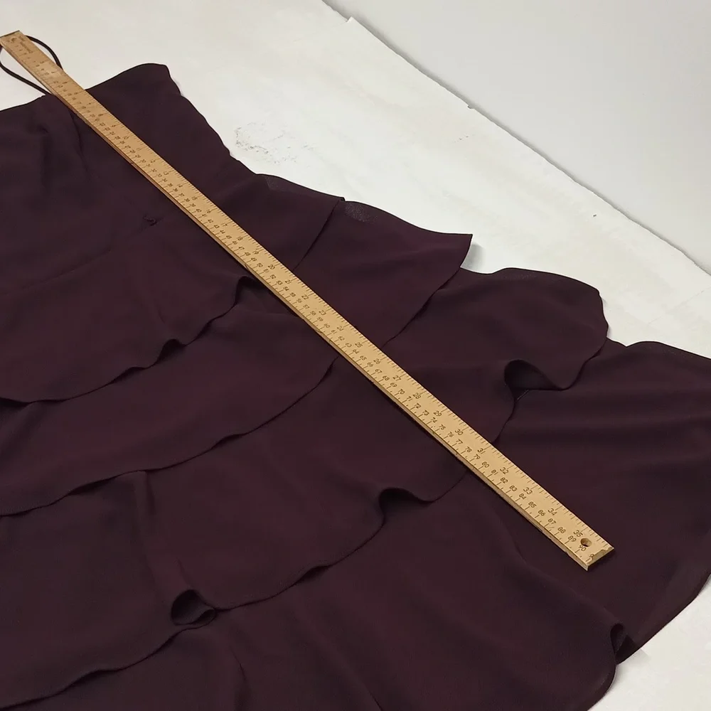 S.L.fashions Dress women's size 14|purple /plum tier ruffle Dress EUC. - Picture 11 of 13